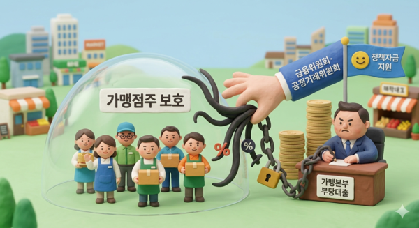 금융위원회·공정거래위원회, 정책자금을 활용한 가맹본부의 고금리 부당대출 대응방안 발표 /AI이미지