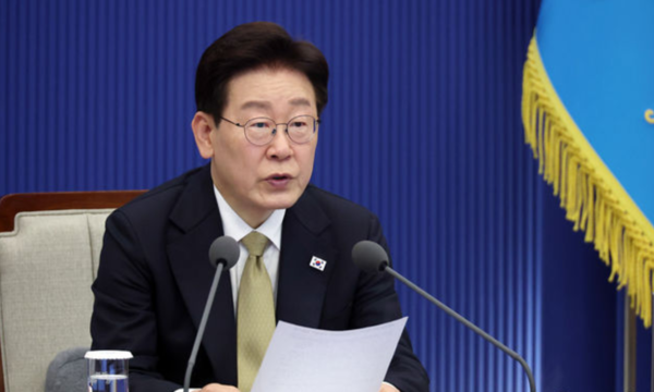 이재명 대통령이 14일 청와대에서 열린 수석보좌관회의에서 발언하고 있다. /사진=뉴시스