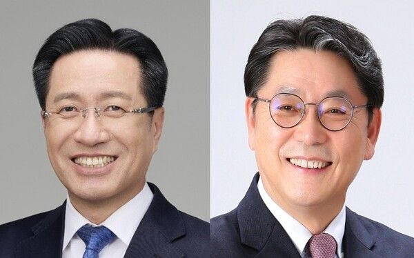 더불어민주당 정영두·국민의힘 홍태용 김해시장 후보. /중앙선거관리위원회