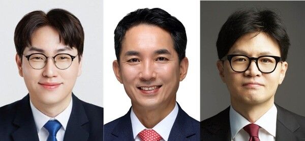 6.3 지방선거 부산 북구갑 국회의원 보궐선거에 출마한&nbsp;더불어민주당 하정우·국민의힘 박민식·무소속 한동훈 후보. /중앙선거관리위원회