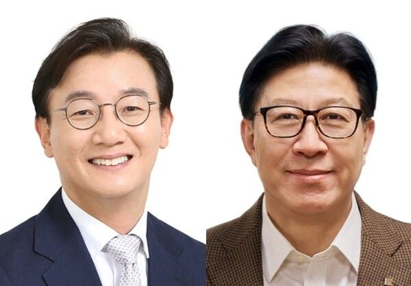 6.3 지방선거 부산시장 선거에 출마한 더불어민주당 전재수·국민의힘 박형준 후보. /중앙선거관리위원회