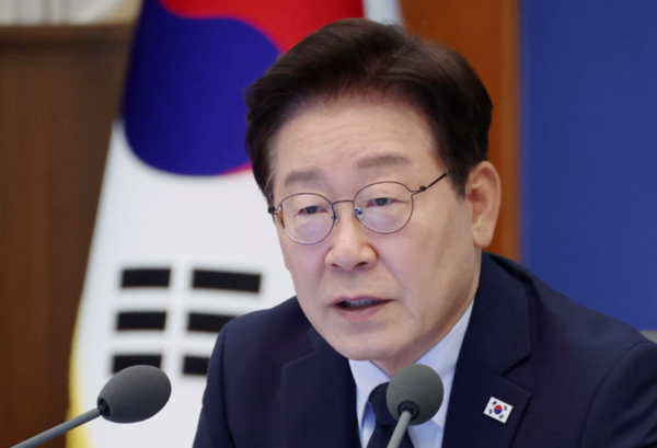이재명 대통령이 28일 청와대에서 열린 수석보좌관회의에서 발언하고 있다. /사진=뉴시스