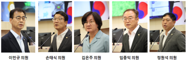 포항시의회 의원들이 5분 자유발언을 하고 있다. 사진-포항시의회(포인트경제)