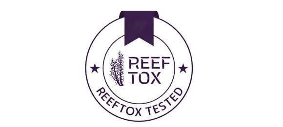 한국콜마가 개발·생산한 자외선차단제가 리프톡스 시험을 통과하면 'REEFTOX TESTED' 인증마크를 부착할 수 있다. /한국콜마&nbsp;