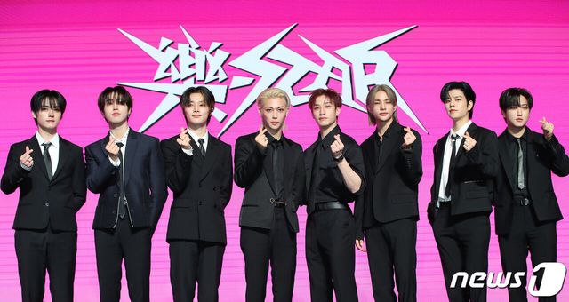 10일 새 앨범 기자간담회에 참석한 그룹 스트레이 키즈. 사진=뉴스1