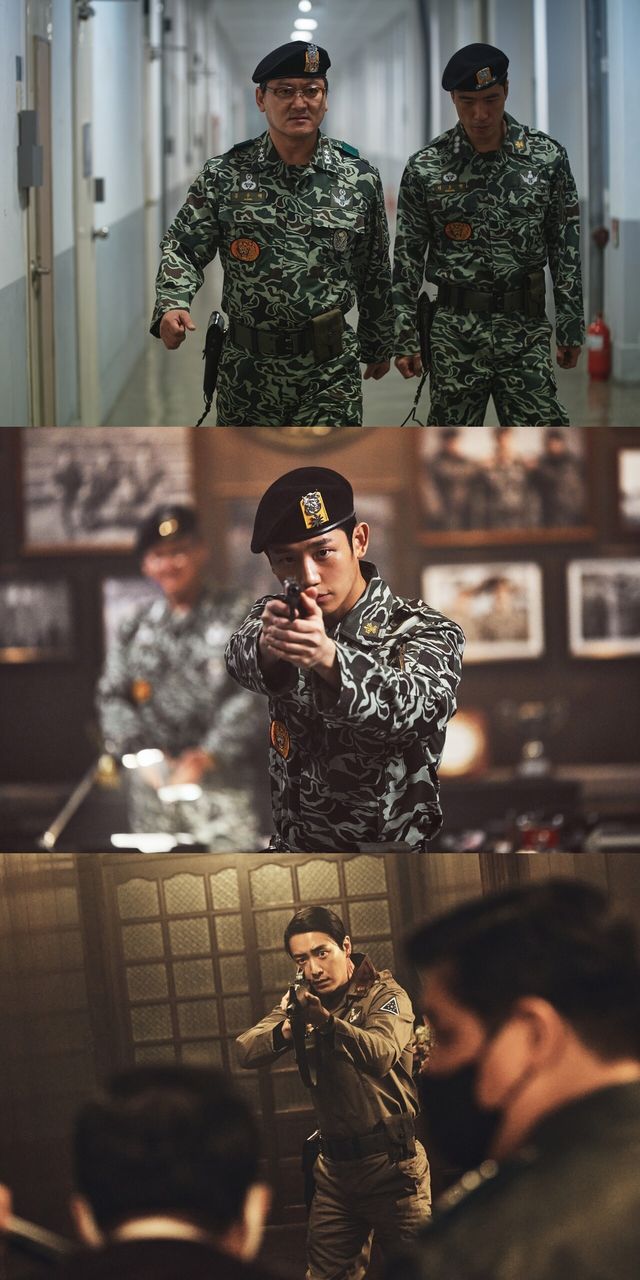 '서울의 봄' 정만식, 정해인, 이준혁. 사진=플러스엠 엔터테인먼트