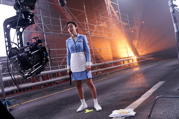 '길복순' 비하인드 스틸. 사진=넷플릭스