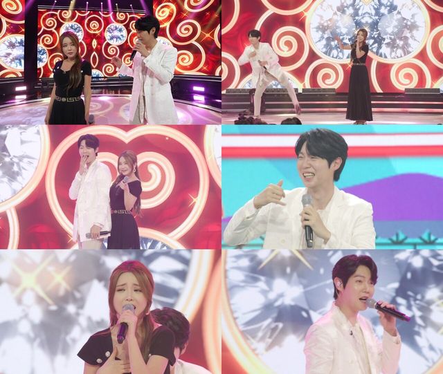 손태진, 홍진영의 듀엣. 사진=크레아 스튜디오