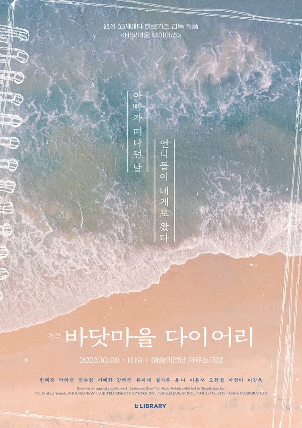 연극 ‘바닷마을 다이어리’ 포스터. 사진=라이브러리컴퍼니