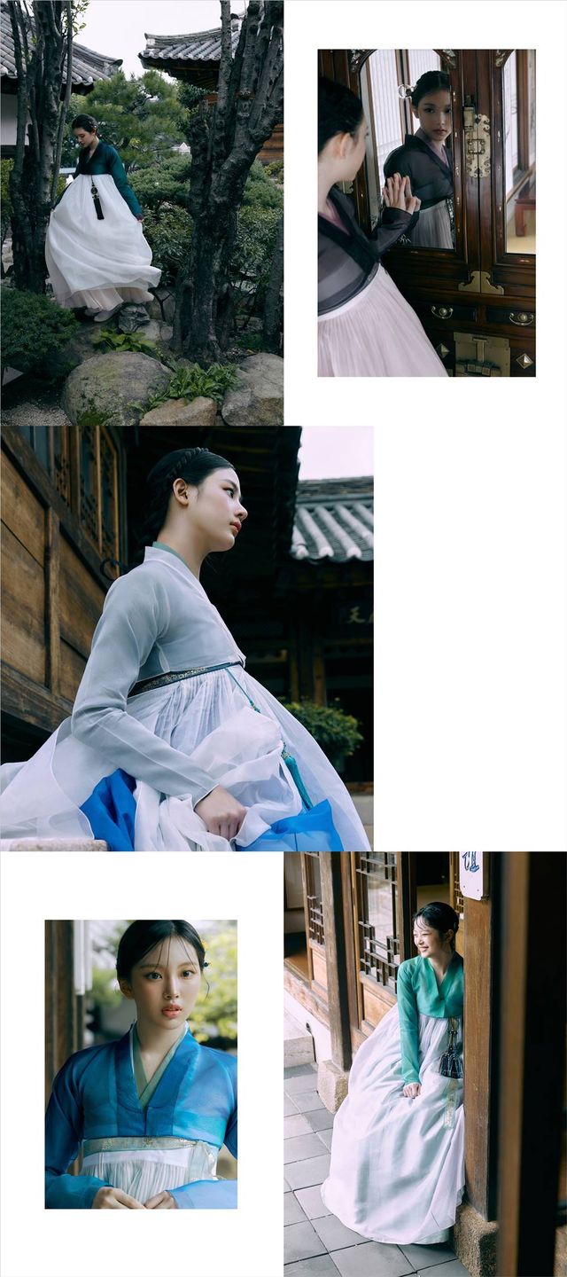 뉴진스 한복 사진과 추석 인사. 사진=어도어