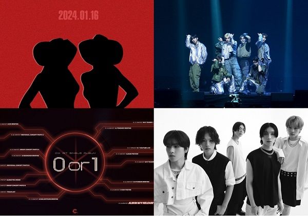 씨스타19, 이븐, POW, CIX(시계 방향). 사진=각 소속사