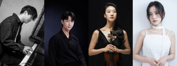 ‘월요극장 : 히즈피아노 온 브로드웨이’ 출연진(왼쪽부터 이범재, 조재철, 고예일, 유소리). 사진=서울 중구문화재단