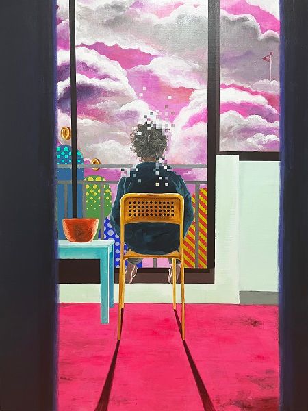 공기가 되어, 아크릴 물감, 130.3×97cm, 2022