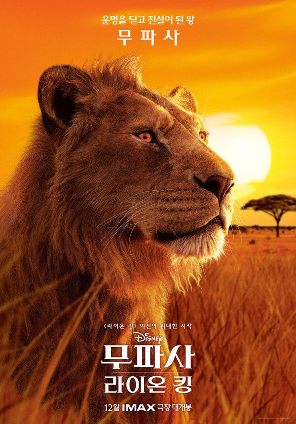 [무파사 라이온 킹] 캐릭터 포스터_무파사. 사진=월트디즈니 컴퍼니 코리아