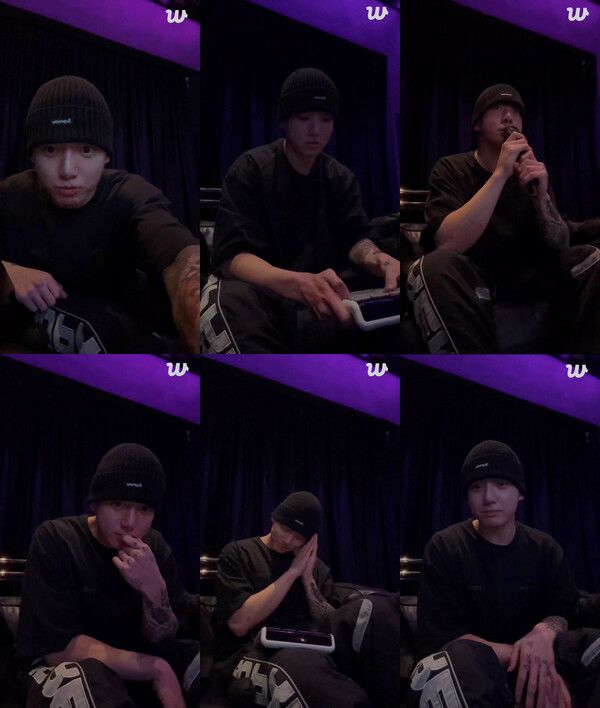 방탄소년단 정국 위버스 라이브. 사진=빅히트 뮤직