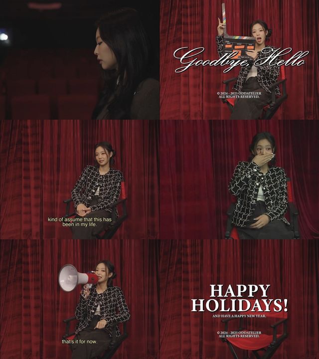 사진=제니 'Happy Holidays' 영상 화면 캡처