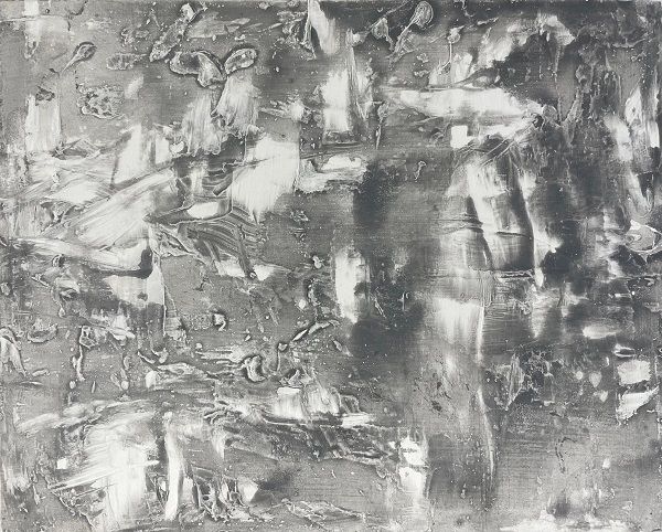 말의 흔적, 패널에 먹 외 혼합재료, 22×27.3cm, 2024