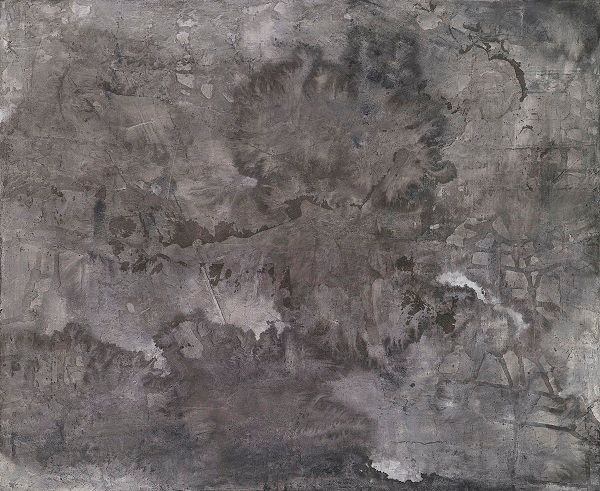 그 목소리, 패널에 먹 외 혼합재료, 38×45.5cm, 2024