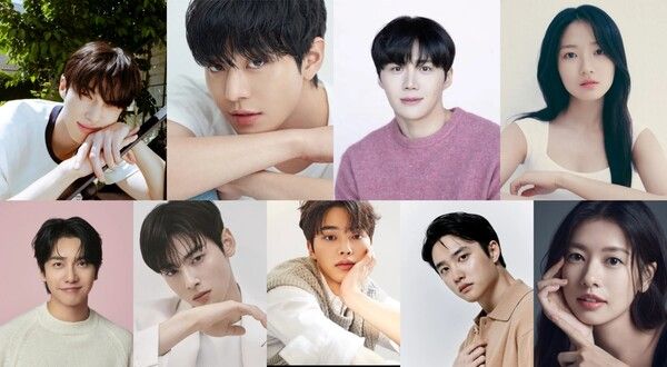 사진=변우석(바로엔터테인먼트), 안효섭(더프레젠트컴퍼니), 김선호(솔트엔터테인먼트), 김혜윤(아티스트컴퍼니), 이승기(빅플래닛메이드엔터), 차은우(판타지오), 송강(나무엑터스), 도경수(컴퍼니수수), 정소민(이음해시태그)