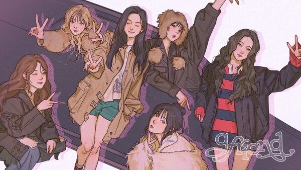 여자친구는&nbsp;일러스트로 스페셜 앨범에 향한 호기심을 자극 시켰다. 사진=쏘스뮤직