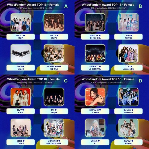 한터뮤직어워즈 후즈팬덤상 여자 부문 사진. 사진=한터글로벌