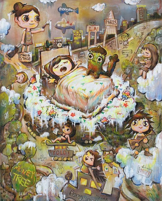 Day dream 백일몽, oil on canvas 50F, 117x91cm