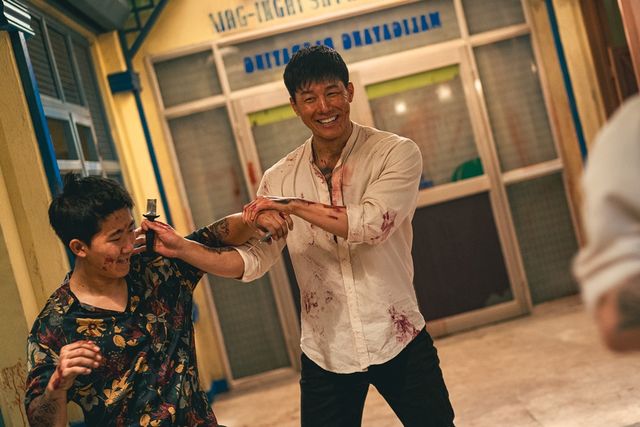 '범죄도시4' 반전 큐티 비하인드 스틸. 사진=에이비오엔터테인먼트