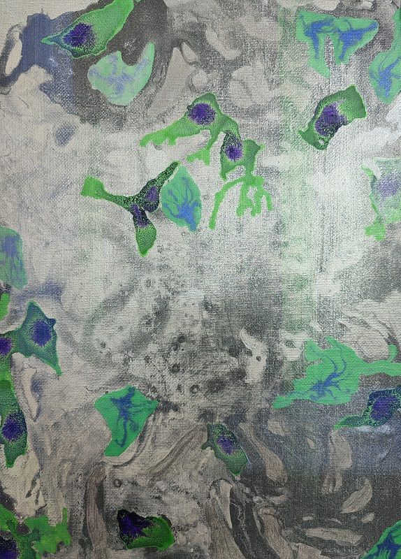 this is THE story_2402, 24.2x33.4cm, mixed media on canvas, 2024