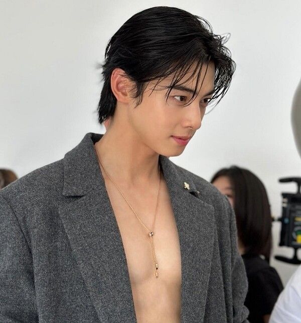 '오늘도 사랑스럽개' 차은우가 근황을 전했다. /사진=아스트로 멤버 겸 배우 차은우