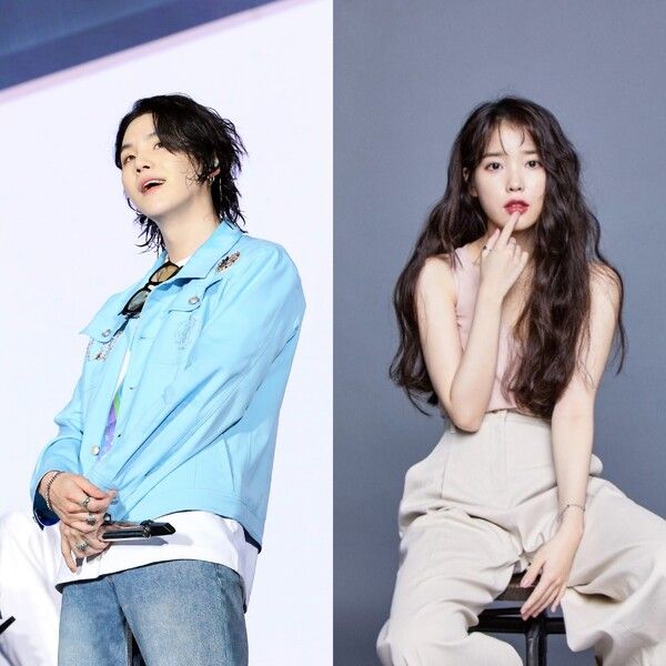 방탄소년단 슈가, 아이유. 사진=각 소속사