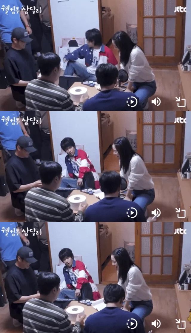 지창욱 실내흡연 논란 장면. 사진=JTBC '웰컴투 삼달리'