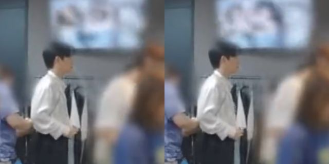 엑소 도경수 실내 흡연 논란 장면. 사진=온라인 커뮤니티