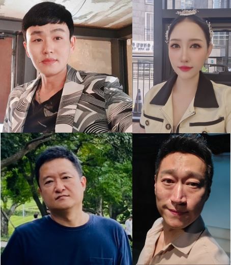 (상단 왼쪽부터 시계방향) 연극 '수상한 미용실 길동, 소정, 기대호 감독, 해일 배우. 사진=대호필름