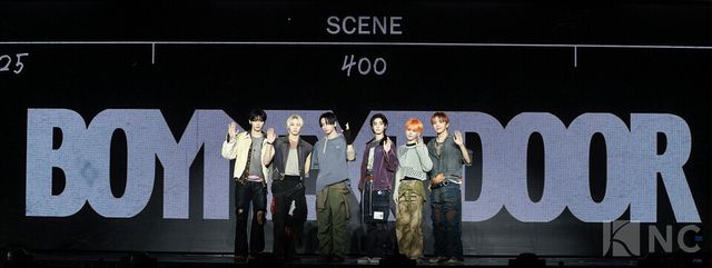 그룹 보이넥스트도어(BOYNEXTDOOR)가 20일 오후 2시 서울 강서구 KBS아레나에서 진행된 미니 5집 ‘디 액션(The Action)’ 발매 기념 쇼케이스에서 타이틀곡 무대를 선보이고 있다. 사진=김규빈 기자