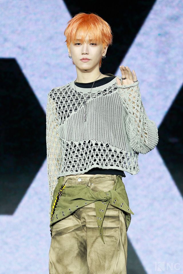 그룹 보이넥스트도어(BOYNEXTDOOR) 리우가 20일 오후 2시 서울 강서구 KBS아레나에서 진행된 미니 5집 ‘디 액션(The Action)’ 발매 기념 쇼케이스에서 포즈를 취하고 있다. 사진=김규빈 기자