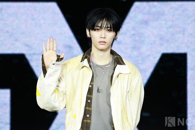 그룹 보이넥스트도어(BOYNEXTDOOR) 태산이 20일 오후 2시 서울 강서구 KBS아레나에서 진행된 미니 5집 ‘디 액션(The Action)’ 발매 기념 쇼케이스에서 포즈를 취하고 있다. 사진=김규빈 기자