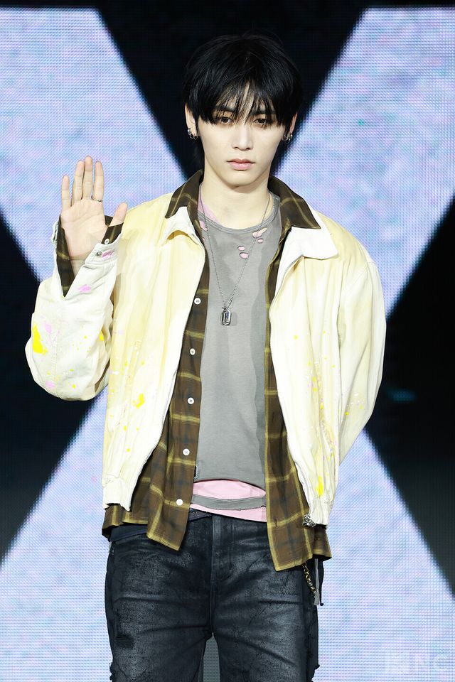 그룹 보이넥스트도어(BOYNEXTDOOR) 태산이 20일 오후 2시 서울 강서구 KBS아레나에서 진행된 미니 5집 ‘디 액션(The Action)’ 발매 기념 쇼케이스에서 포즈를 취하고 있다. 사진=김규빈 기자