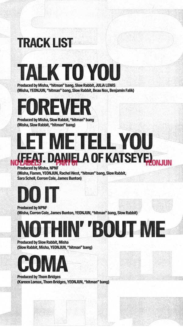 TXT 연준 첫 솔로 트랙리스트 사진=빅히트뮤직