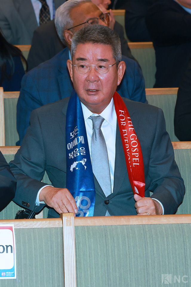 권모세 더헤븐 리조트 회장이 27일 서울 서초구 사랑의 교회 본당에서 열린 ‘2025 WEA 서울총회’ 개막식에 참석했다. 사진=김규빈 기자