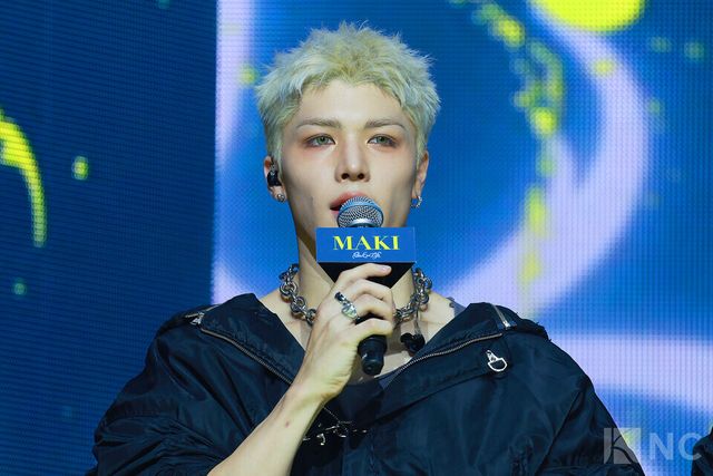 그룹 앤팀(&TEAM) 마키가 28일 오후 2시 서울 용산구 블루스퀘어 SOL트래블홀에서 진행된 한국 데뷔 앨범 ‘백 투 라이프(Back to Life)’ 발매 기념 쇼케이스에서 소감을 말하고 있다. 사진=김규빈 기자