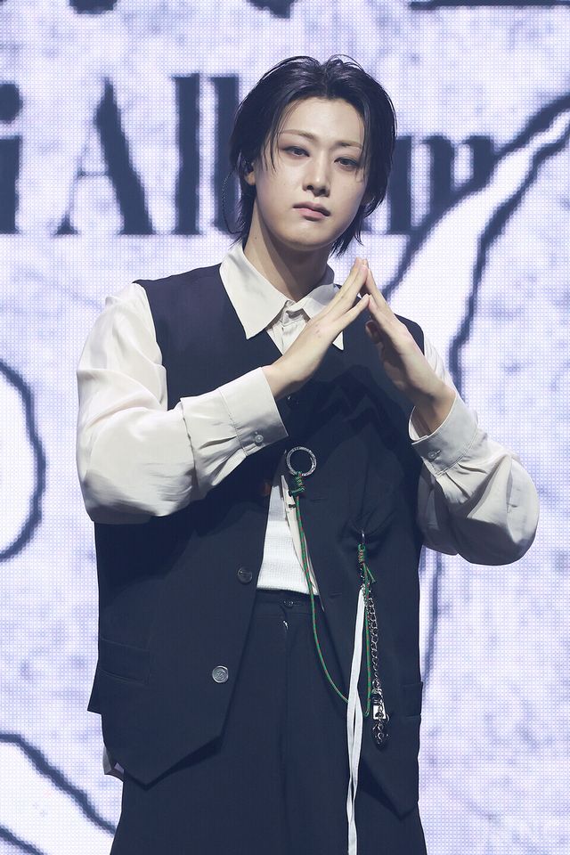 그룹 위아이(WEi) 유용하가 29일 오후 2시 서울 광진구 예스24라이브홀에서 진행된 미니 8집 ‘원더랜드(Wonderland)’ 발매 기념 쇼케이스에 참석했다. 사진=김규빈 기자