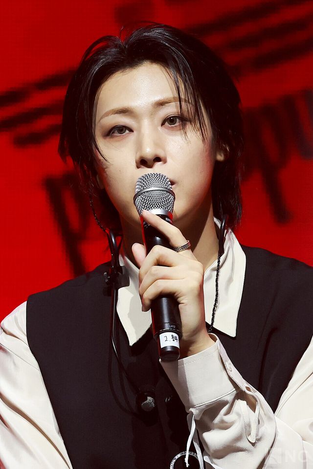 그룹 위아이(WEi) 유용하가 29일 오후 2시 서울 광진구 예스24라이브홀에서 진행된 미니 8집 ‘원더랜드(Wonderland)’ 발매 기념 쇼케이스에 참석했다. 사진=김규빈 기자