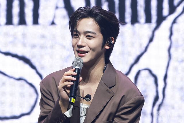 그룹 위아이(WEi) 김요한이 29일 오후 2시 서울 광진구 예스24라이브홀에서 진행된 미니 8집 ‘원더랜드(Wonderland)’ 발매 기념 쇼케이스에 참석했다. 사진=김규빈 기자