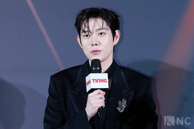 배우 김영대가 30일 오후 2시 서울 용산구 CGV&nbsp;용산아이파크몰에서 진행된 티빙 오리지널 시리즈 ‘친애하는 X’ 제작발표회에 참석했다. 사진=김규빈 기자