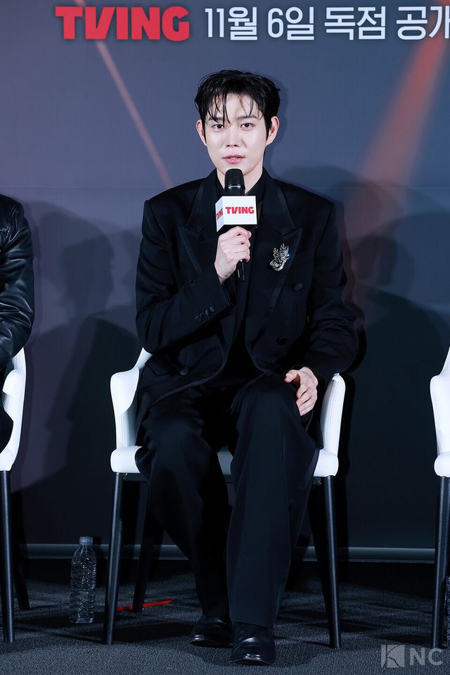 배우 김영대가 30일 오후 2시 서울 용산구 CGV&nbsp;용산아이파크몰에서 진행된 티빙 오리지널 시리즈 ‘친애하는 X’ 제작발표회에 참석했다. 사진=김규빈 기자