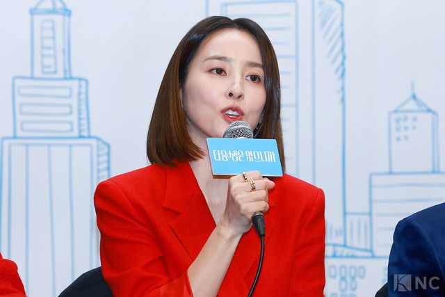 배우 한혜진이 10일 오후 2시 서울 마포구 상암 스탠포드호텔 코리아에서 진행된 티비 조선 월화미니시리즈 ‘다음생은 없으니까’(극본 신이원/연출 김정민)에서 소감을 말하고 있다. 사진=김규빈 기자