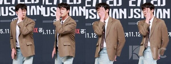 배우 최다니엘이 12일 서울 양천구 SBS목동 사옥에서 진행된 SBS 신규 오디션 ‘베일드 뮤지션’ 제작발표회에서 포즈를 취하고 있다. 사진=김규빈 기자