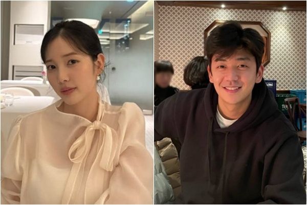 윤채경과 이용대.