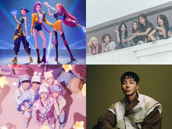 '케데헌' 헌트릭스, 엔믹스, 플레이브, 로이킴. 사진=넷플릭스, JYP엔터, 블래스트, DEUL