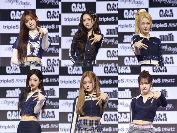 24일 서울 용산구 블루스퀘어 SOL트래블홀에서는 트리플에스 미소녀즈(msnz)의 새 앨범 'Beyond Beauty'(비욘드 뷰티) 발매기념 미디어 쇼케이스가 열렸다.&nbsp;제니스 콘셉트 멤버들의 모습. 사진=모드하우스